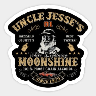 Moonshine Dukes of Hazzard Uncle Jesse Sticker